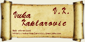 Vuka Kaplarović vizit kartica